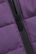 Оптом Куртка женская стёганая с капюшоном с графеновой подкладкой темно-фиолетового цвета 9624_1TF, фото 12