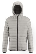 Оптом Куртка мужская стёганая с капюшоном с графеновой подкладкой бежевого цвета 9625_1B