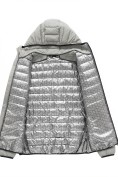 Оптом Куртка мужская стёганая с капюшоном с графеновой подкладкой бежевого цвета 9625_1B, фото 7