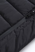 Оптом Куртка мужская стёганая с капюшоном с графеновой подкладкой черного цвета 9625_1Ch, фото 11