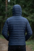 Оптом Куртка мужская стёганая с капюшоном с графеновой подкладкой темно-синего цвета 9625_1TS, фото 2
