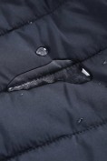 Оптом Куртка мужская стёганая с капюшоном с графеновой подкладкой темно-синего цвета 9625_1TS, фото 9