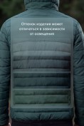 Оптом Куртка мужская стёганая с капюшоном с графеновой подкладкой зеленого цвета 9625_1Z, фото 3