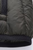 Оптом Стёганая куртка для мальчика с капюшоном и утеплителем Тинсулейт цвета хаки 9625_3Kh, фото 7