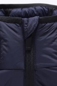 Оптом Стёганая куртка для мальчика с капюшоном и утеплителем Тинсулейт темно-синего цвета 9625_3TS, фото 10