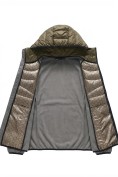 Оптом Куртка женская гибридная стёганая с капюшоном с графеновой подкладкой цвета хаки 9626_1Kh, фото 11