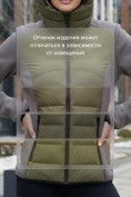 Оптом Куртка женская гибридная стёганая с капюшоном с графеновой подкладкой цвета хаки 9626_1Kh, фото 4