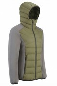 Оптом Куртка женская гибридная стёганая с капюшоном с графеновой подкладкой цвета хаки 9626_1Kh, фото 7