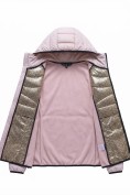 Оптом Куртка женская гибридная стёганая с капюшоном с графеновой подкладкой розового цвета 9626_1R, фото 11