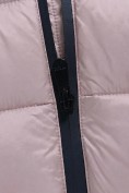 Оптом Куртка женская гибридная стёганая с капюшоном с графеновой подкладкой розового цвета 9626_1R, фото 12