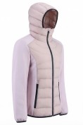 Оптом Куртка женская гибридная стёганая с капюшоном с графеновой подкладкой розового цвета 9626_1R, фото 7
