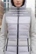 Оптом Куртка женская гибридная стёганая с капюшоном с графеновой подкладкой серого цвета 9626_1Sr, фото 4