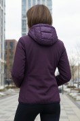 Оптом Куртка женская гибридная стёганая с капюшоном с графеновой подкладкой темно-фиолетового цвета 9626_1TF, фото 3