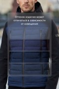 Оптом Куртка мужская гибридная стёганая с капюшоном с графеновой подкладкой синего цвета 9627_1S, фото 4