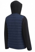Оптом Куртка мужская гибридная стёганая с капюшоном с графеновой подкладкой синего цвета 9627_1S, фото 5