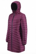 Оптом Куртка женская удлинённая стёганая с капюшоном и графеновой подкладкой бордового цвета 9628_1Bo, фото 2