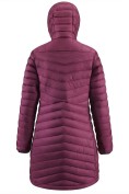 Оптом Куртка женская удлинённая стёганая с капюшоном и графеновой подкладкой бордового цвета 9628_1Bo, фото 4