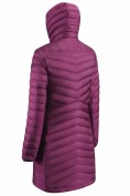 Оптом Куртка женская удлинённая стёганая с капюшоном и графеновой подкладкой бордового цвета 9628_1Bo, фото 5