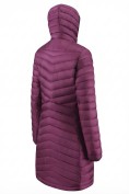 Оптом Куртка женская удлинённая стёганая с капюшоном и графеновой подкладкой бордового цвета 9628_1Bo, фото 6