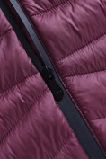 Оптом Куртка женская удлинённая стёганая с капюшоном и графеновой подкладкой бордового цвета 9628_1Bo, фото 8