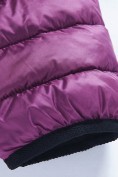 Оптом Куртка женская удлинённая стёганая с капюшоном и графеновой подкладкой фиолетового цвета 9628_1F, фото 12