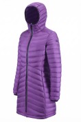 Оптом Куртка женская удлинённая стёганая с капюшоном и графеновой подкладкой фиолетового цвета 9628_1F, фото 3
