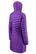 Оптом Куртка женская удлинённая стёганая с капюшоном и графеновой подкладкой фиолетового цвета 9628_1F, фото 7