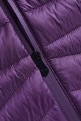 Оптом Куртка женская удлинённая стёганая с капюшоном и графеновой подкладкой фиолетового цвета 9628_1F, фото 9