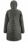 Оптом Куртка женская удлинённая стёганая с капюшоном и графеновой подкладкой цвета хаки 9628_1Kh, фото 5