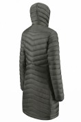 Оптом Куртка женская удлинённая стёганая с капюшоном и графеновой подкладкой цвета хаки 9628_1Kh, фото 7