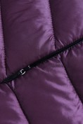 Оптом Куртка женская удлинённая стёганая с капюшоном и графеновой подкладкой темно-фиолетового цвета 9628_1TF, фото 11