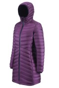 Оптом Куртка женская удлинённая стёганая с капюшоном и графеновой подкладкой темно-фиолетового цвета 9628_1TF, фото 2