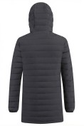 Оптом Куртка мужская удлинённая стёганая с капюшоном и графеновой подкладкой черного цвета 9629_1Ch, фото 4