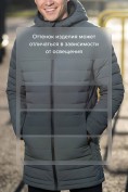 Оптом Куртка мужская удлинённая стёганая с капюшоном и графеновой подкладкой цвета хаки 9629_1Kh, фото 4