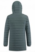 Оптом Куртка мужская удлинённая стёганая с капюшоном и графеновой подкладкой цвета хаки 9629_1Kh, фото 4