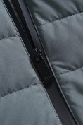 Оптом Куртка мужская удлинённая стёганая с капюшоном и графеновой подкладкой цвета хаки 9629_1Kh, фото 9