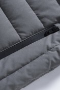 Оптом Куртка мужская удлинённая стёганая с капюшоном и графеновой подкладкой серого цвета 9629_1Sr, фото 12