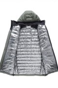 Оптом Куртка мужская удлинённая стёганая с капюшоном и графеновой подкладкой зеленого цвета 9629_1Z, фото 7