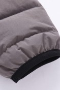 Оптом Удлинённая стёганая куртка для мальчика с теплоотражающей подкладкой бежевого цвета 9629_3B, фото 11