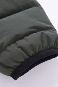 Оптом Удлинённая стёганая куртка для мальчика с теплоотражающей подкладкой цвета хаки 9629_3Kh, фото 11