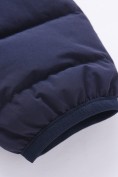 Оптом Удлинённая стёганая куртка для мальчика с теплоотражающей подкладкой темно-синего цвета 9629_3TS, фото 11
