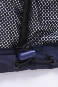 Оптом Удлинённая стёганая куртка для мальчика с теплоотражающей подкладкой темно-синего цвета 9629_3TS, фото 6
