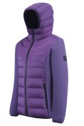 Оптом Куртка женская гибридная стёганая с капюшоном с графеновой подкладкой фиолетового цвета 9630_1F, фото 2