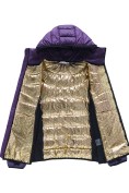 Оптом Куртка женская гибридная стёганая с капюшоном с графеновой подкладкой фиолетового цвета 9630_1F, фото 7