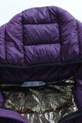 Оптом Куртка женская гибридная стёганая с капюшоном с графеновой подкладкой фиолетового цвета 9630_1F, фото 10