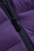 Оптом Куртка женская гибридная стёганая с капюшоном с графеновой подкладкой фиолетового цвета 9630_1F, фото 12
