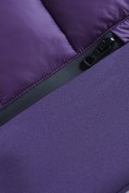 Оптом Куртка женская гибридная стёганая с капюшоном с графеновой подкладкой фиолетового цвета 9630_1F, фото 14