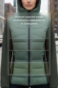 Оптом Куртка женская гибридная стёганая с капюшоном с графеновой подкладкой цвета хаки 9630_1Kh, фото 4