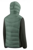 Оптом Куртка женская гибридная стёганая с капюшоном с графеновой подкладкой цвета хаки 9630_1Kh, фото 6
