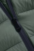 Оптом Куртка женская гибридная стёганая с капюшоном с графеновой подкладкой цвета хаки 9630_1Kh, фото 8
